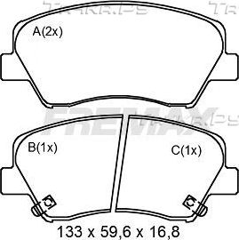 Тормозные колодки Fremax. Артикул FBP-2502