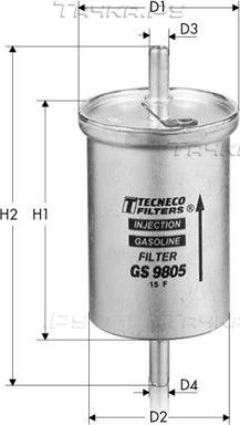 Топливный фильтр  Tecneco Filters. Артикул GS9805