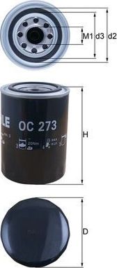 Масляный фильтр Mahle. Артикул OC 273