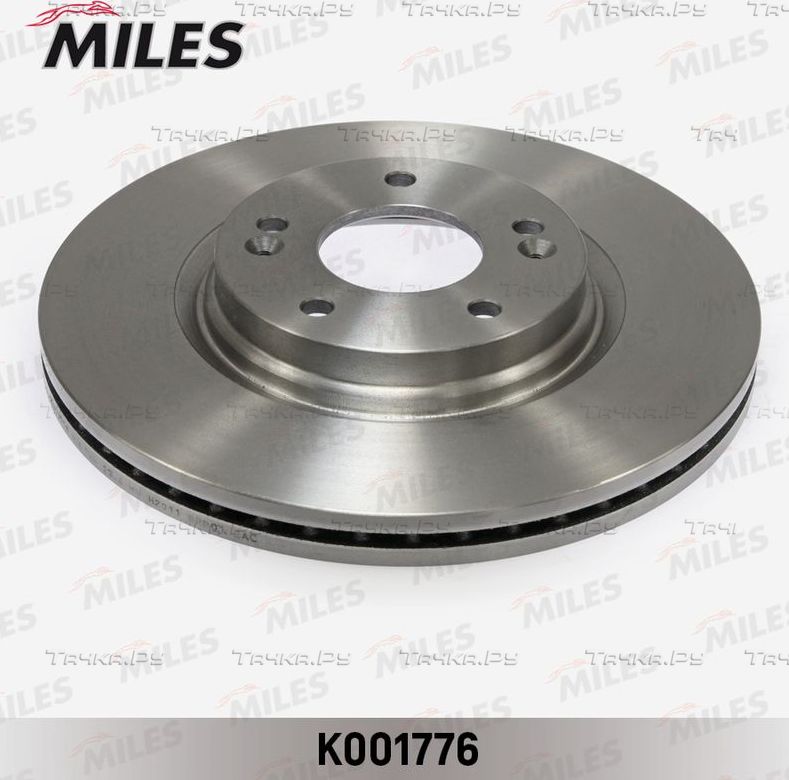 Тормозной диск Miles для Hyundai Sonata VII (LF) 2014-2019. Артикул K001776