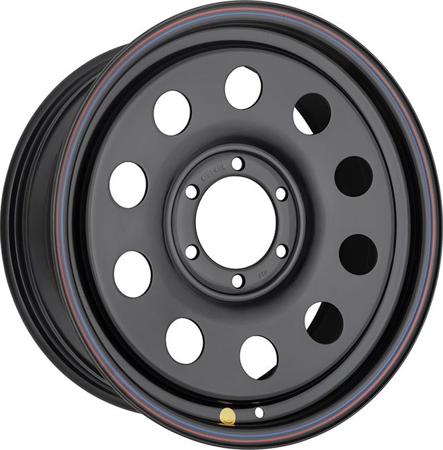 Колёсный диск OFF-ROAD Wheels усиленный стальной черный 6x139,7 7,5xR18 d110 ET+25 для Mazda BT-50 II 2011-2024. Артикул 1875-63910BL+25