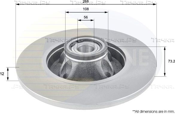 Тормозной диск Comline COATED. Артикул ADC3011