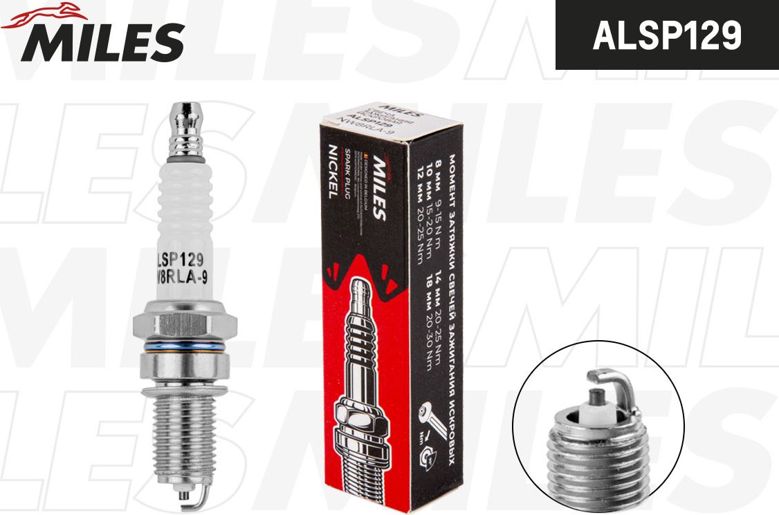 Свеча зажигания NW8RLA-9 MOTO (Miles) Miles. Артикул ALSP129