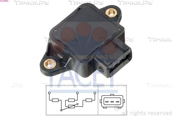 Датчик положения дроссельной заслонки Facet Made in Italy - OE Equivalent для Volvo 960 I 1990-1996. Артикул 10.5002