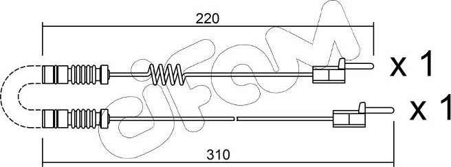 Датчик износа тормозных колодок  Metelli. Артикул SU.171K
