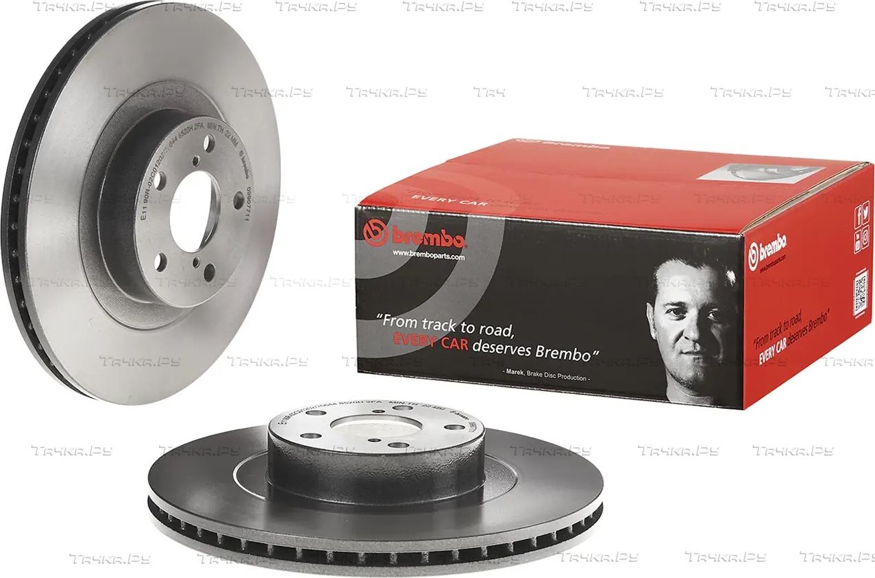 Тормозной диск Brembo UV Coated передний для Subaru Outback III 2003-2009. Артикул 09.9077.11