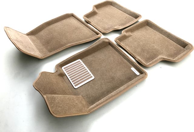 Коврики текстильные Euromat 3D Lux для салона BMW 5 G30 2017-2023 Бежевые. Артикул EM3D-001219T