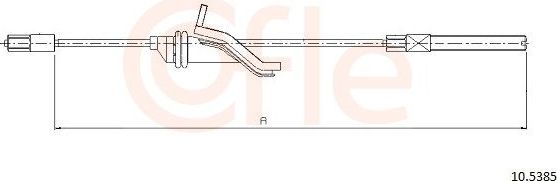 Трос ручника (тросик ручного тормоза) Cofle. Артикул 92.10.5385