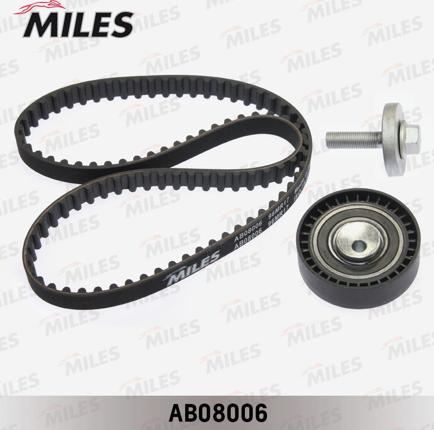 Ремень ГРМ с роликами (комплект) Miles. Артикул AB08006
