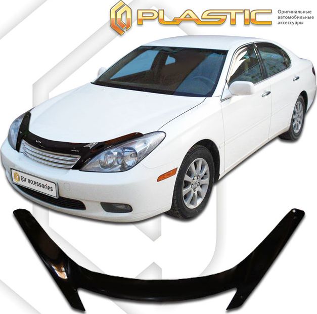 Дефлекторы СА Пластик (exclusive) для капота (Classic черный) Lexus ES IV 300/330 2001-2006. Артикул 2010060104509