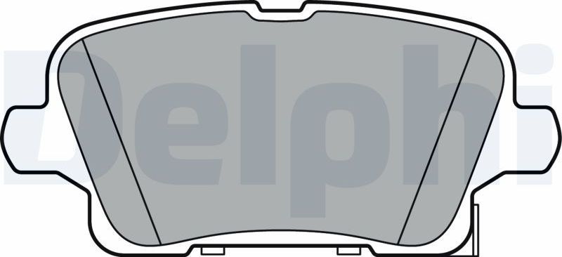 Тормозные колодки Delphi (Low-Metallic). Артикул LP3373