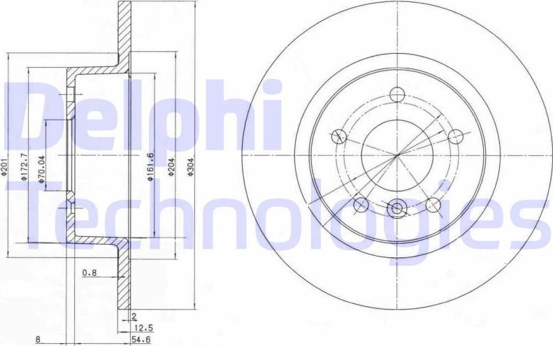 Тормозной диск Delphi. Артикул BG3227
