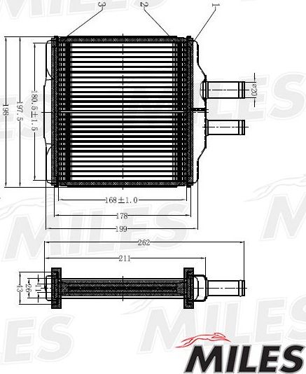Радиатор отопителя (печки) Miles (алюминий) для Chevrolet Lacetti 2003-2013. Артикул ACHB004