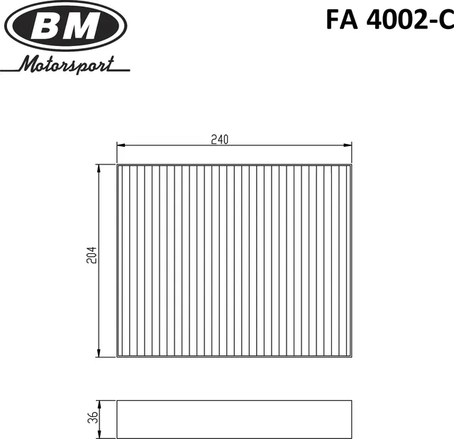 Фильтр салона (BM). Артикул FA4002-C