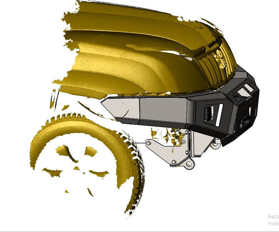 Бампер силовой STC передний, тип Revo для Toyota Land Cruiser Prado 120 2002-2009 с противотуманными фарами. Артикул STC-TLCP120-BFR-L1