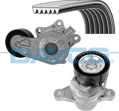 Приводной ремень поликлиновой с роликами (комплект) Dayco. Артикул KPV268