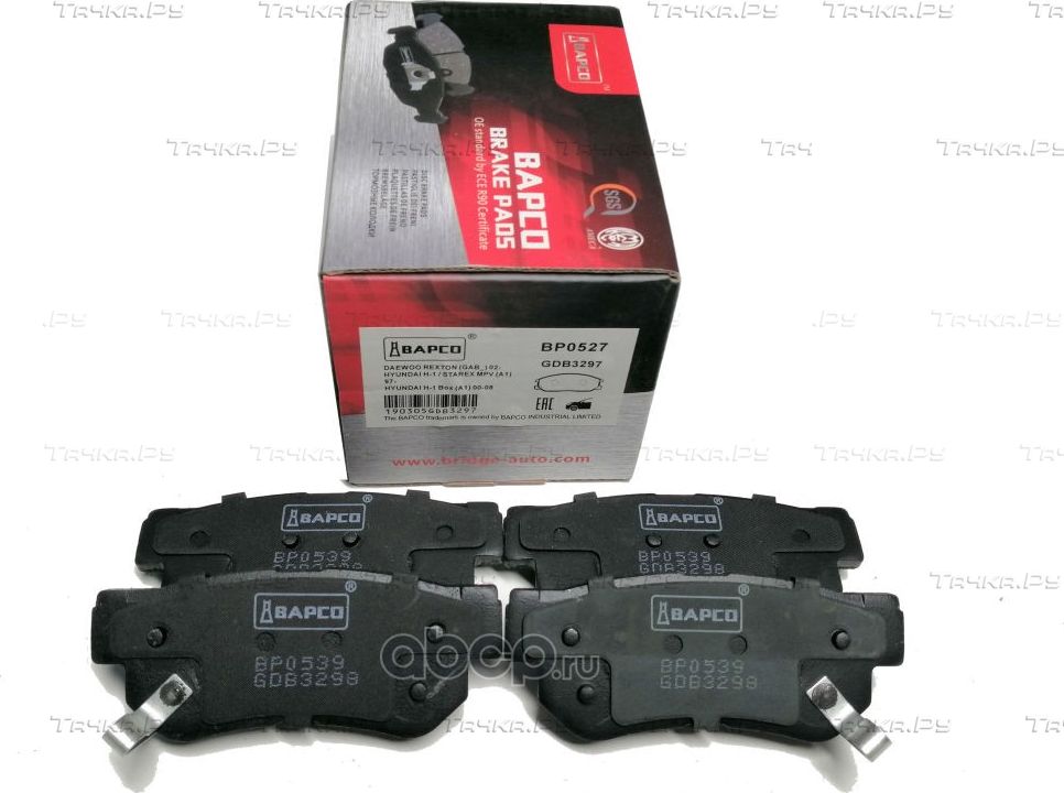 Колодки тормозные дисковые пер. HYUNDAI Santa Fe I, SSANGYONG ACTYON (Bapco) Bapco. Артикул BP0527
