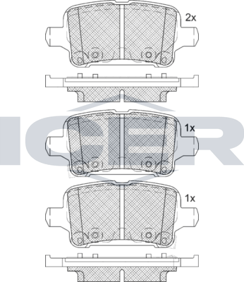 Тормозные колодки Icer задние для Opel Ampera I 2011-2015. Артикул 182257-208