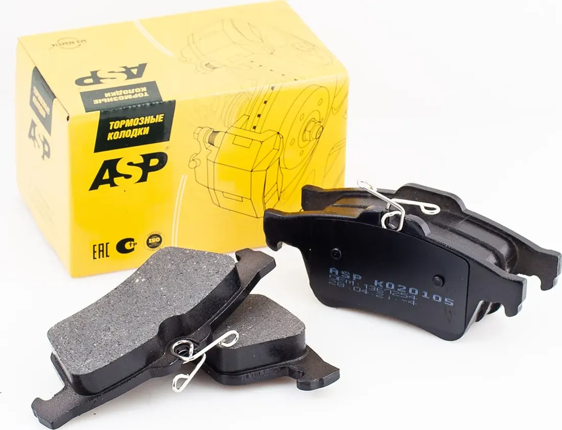 Задние тормозные колодки FORD Focus 2/MAZDA 3/VOLVO S40 (ASP) ASP. Артикул K020105