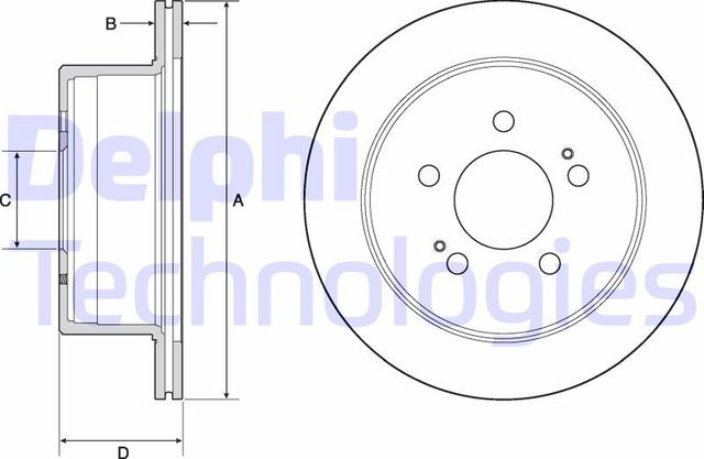 Тормозной диск Delphi. Артикул BG4677C