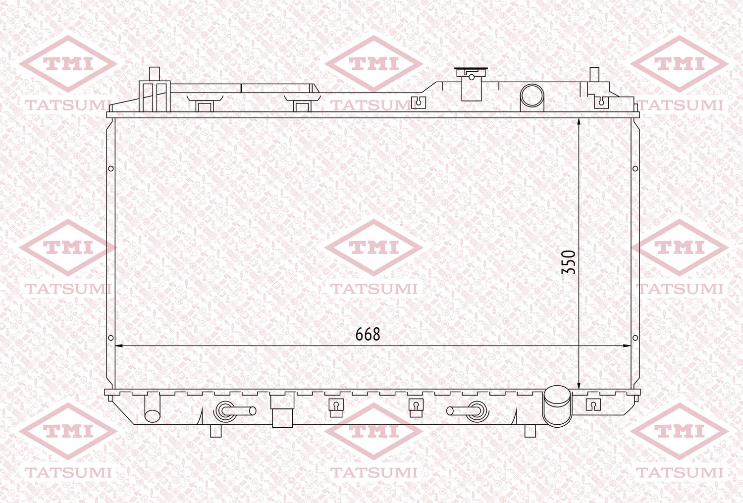 Радиатор охлаждения (Tatsumi). Артикул TGA1056