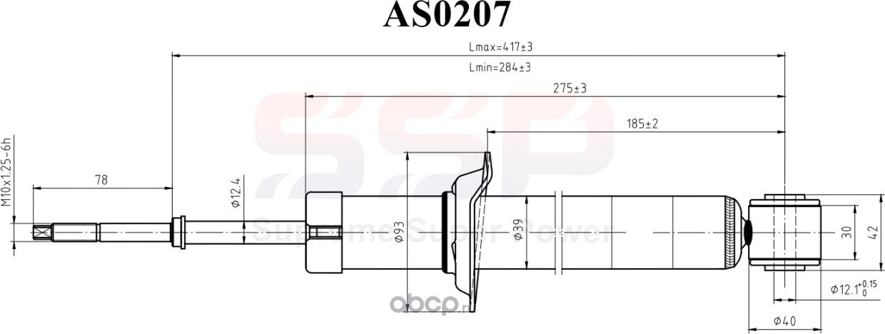 Амортизатор 341279 562104426 (SSP) SSP. Артикул AS0207