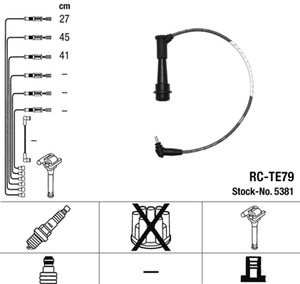 Высоковольтные провода (провода зажигания) (комплект) NGK для Lexus IS I 2001-2005. Артикул 5381
