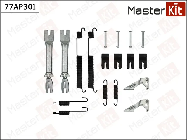 77AP301 Комплект установочный барабанных колодок VW Polo  Skoda Rapid 10 (Master KIT). Артикул 77ap301