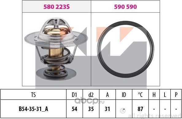 Термостат системы охлаждения (Facet). Артикул 580432