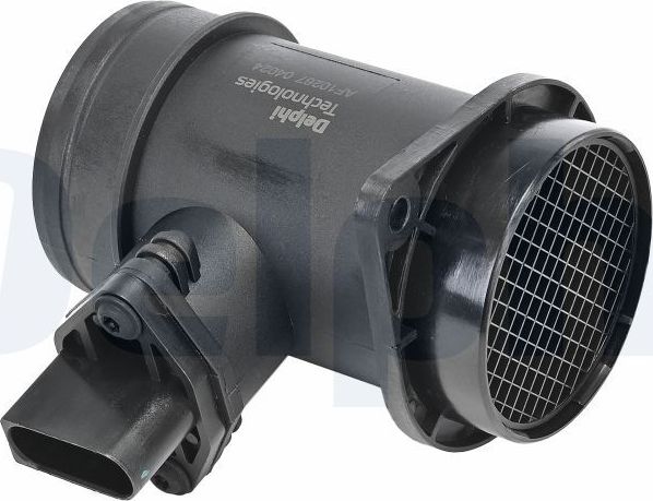 Датчик массового расхода воздуха (ДМРВ) Delphi для Audi A6 II (C5) 1997-2005. Артикул AF10267-12B1