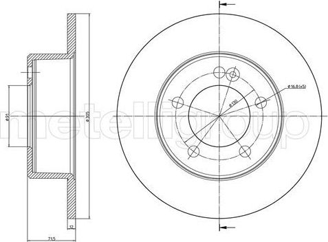 Тормозной диск Trusting задний для Renault Master III 2010-2026. Артикул DF1477