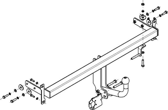 Фаркоп AvtoS для Hyundai Elantra III седан, хетчбек 2000-2006. Артикул HY 02