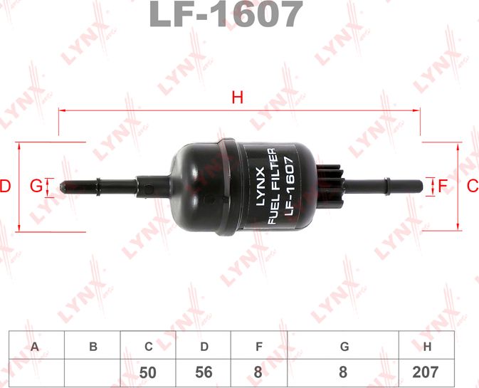 Топливный фильтр LYNXauto. Артикул LF-1607