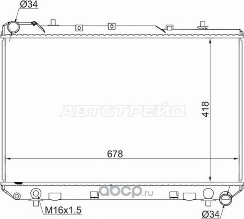 РАДИАТОР SSANGYONG KORANDO 95-06TAGAZ TAGER 08-14 (SAT). Артикул SY0003D