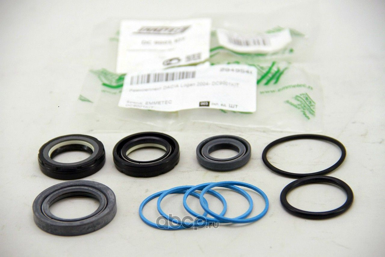 Ремкомплект рулевой рейки с ГУР DACIA Logan 2004-2012, RENAULTE LOGAN 2004-2012 (Emmetec). Артикул DC9001KIT