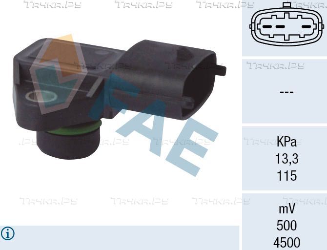 Датчик абсолютного давления (ДАД, MAP) FAE для Hyundai XG I 1998-2005. Артикул 15125