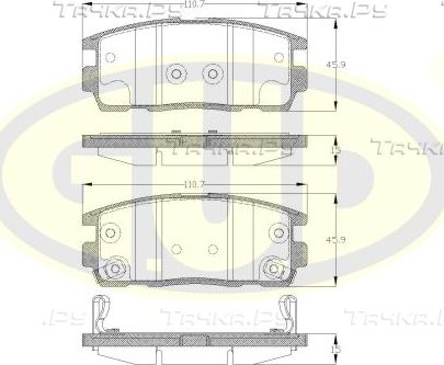 Тормозные колодки G.U.D.. Артикул GBP880169