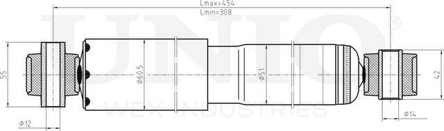 Амортизатор подвески (Unio). Артикул SAB-10647
