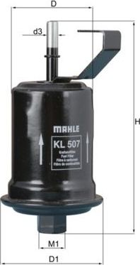 Топливный фильтр Mahle. Артикул KL 507