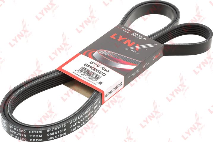 Приводной ремень поликлиновой LYNXauto. Артикул 6PK2520
