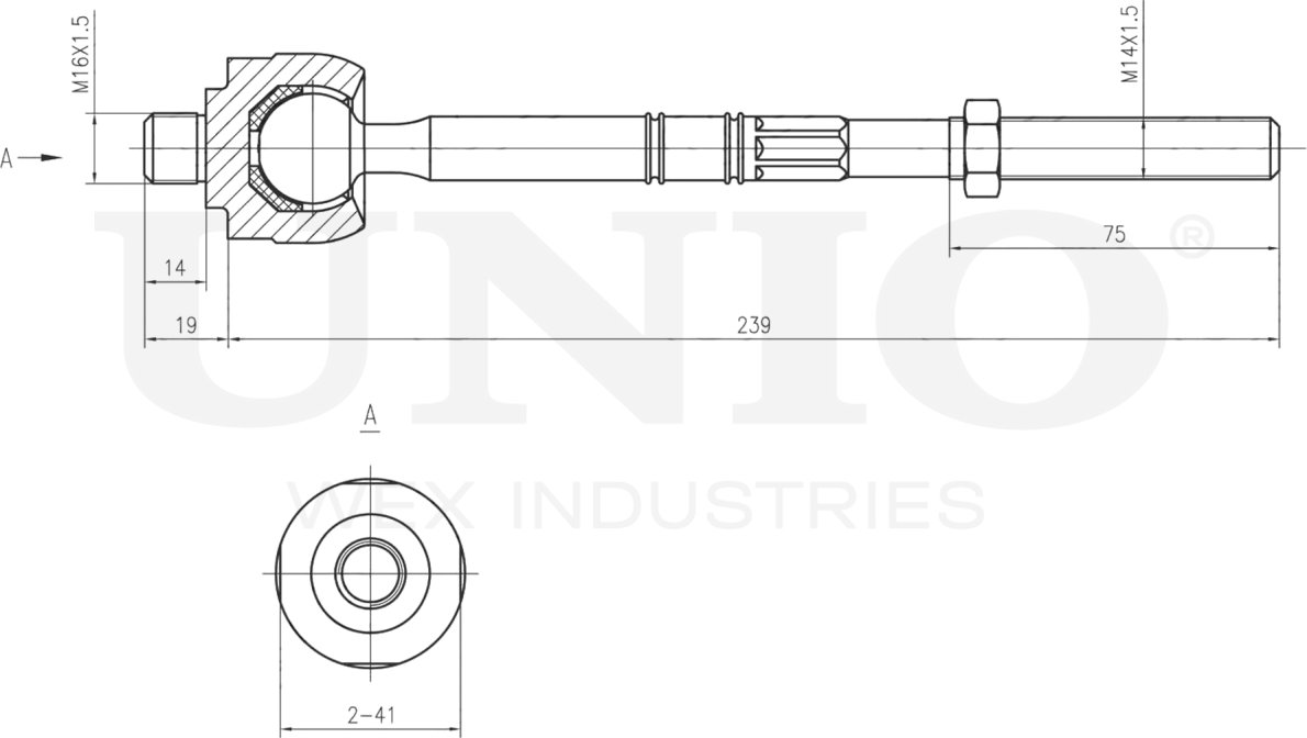 Тяга рулевая (Unio). Артикул SSP-30051
