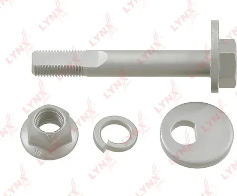 Болт подвески эксцентриковый (комплект с гайкой  шайбой и гровером) HYUNDAI Sonata V NF 05-10  KIA O (Lynxauto). Артикул fs-1186