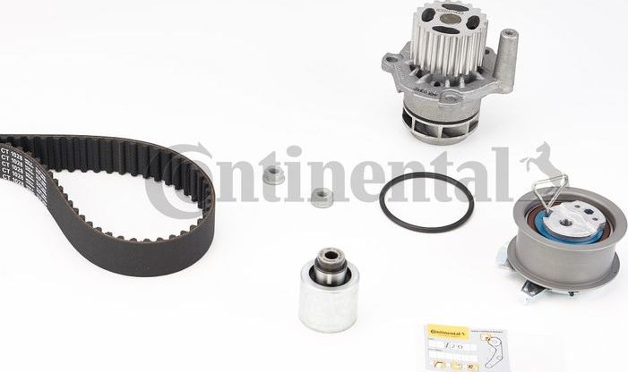 Помпа (водяной насос) с комплектом ремня ГРМ ContiTech. Артикул CT1028WP1