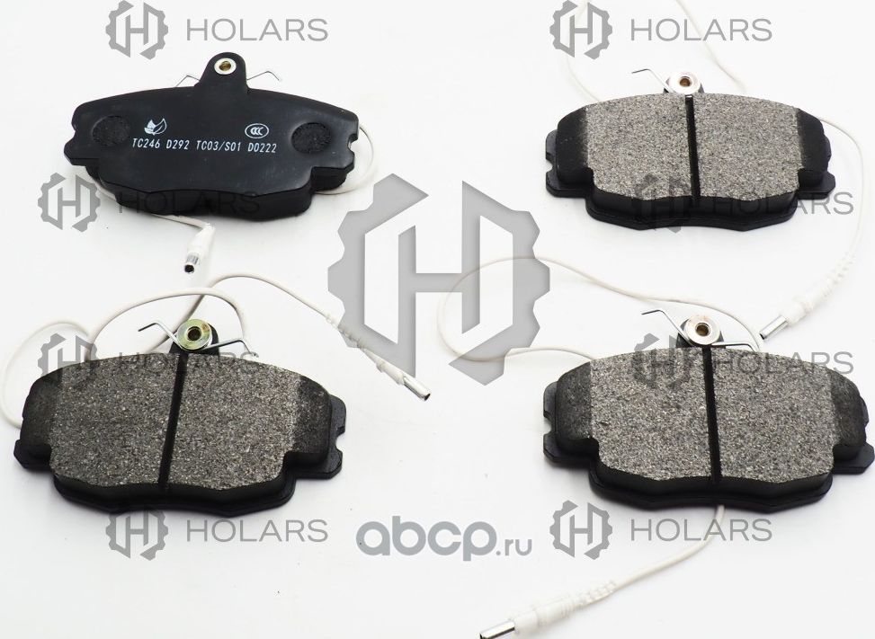 Колодки торм. диск. перед. с датчиком  к-т. для а (Holars). Артикул HLBP0015