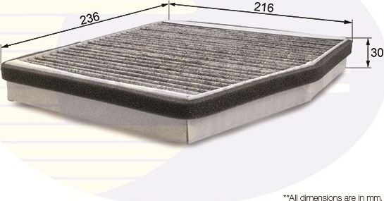Салонный фильтр Comline. Артикул EKF102A