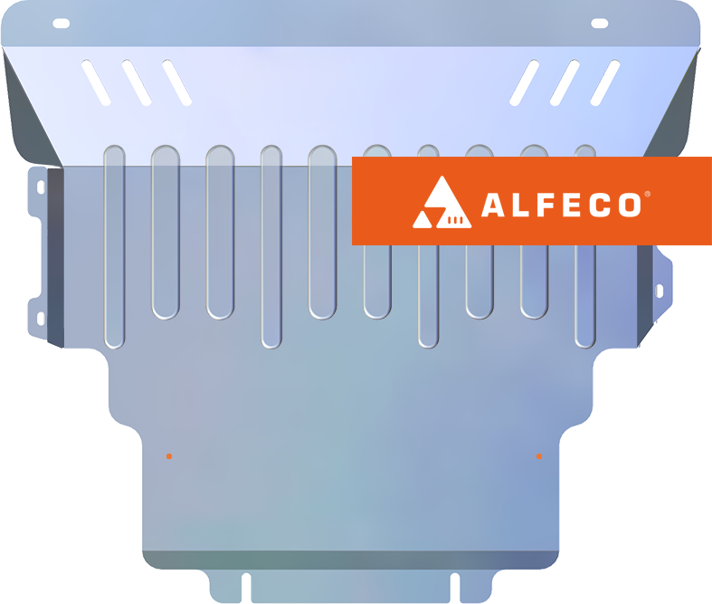 Защита алюминиевая Alfeco (4 мм) для картера и КПП Mazda Biante 2008-2018. Артикул ALF.13.11AL4