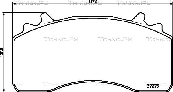 Тормозные колодки Don передние/задние для MAN TGS 2005-2026. Артикул CVP112K