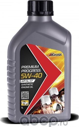 Моторное масло AKross 5W-40 Premium Progress SL/CF 1 л (бензин) Akross. Артикул aks0012mof