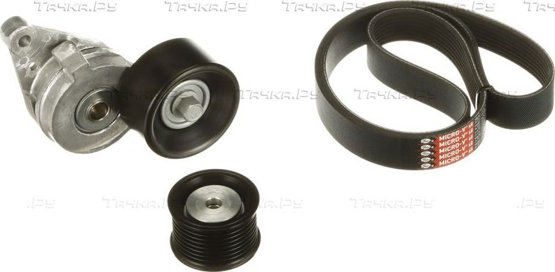 Приводной ремень поликлиновой с роликами (комплект) Gates Micro-V® Kit для Toyota Sequoia II 2007-2026. Артикул K018PK2410