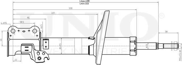 Амортизатор подвески (Unio). Артикул SAB-10031